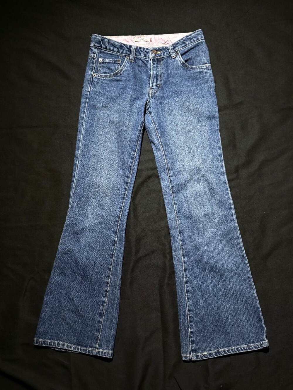 Levi's 517 Girls Youth Sized Jeans 14 Blue Stretch Flare Low Rise - Picture 2 of 8